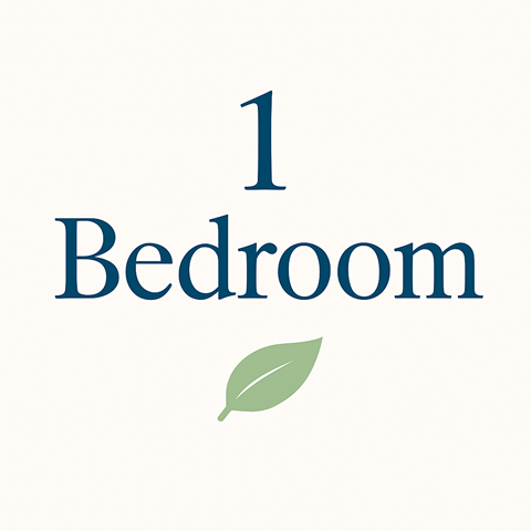 Floor plan for 1 bed, 1 bath, 700 sqft